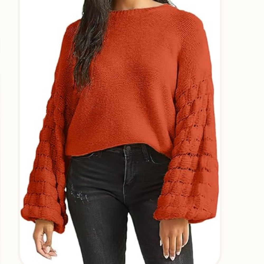 Better Homemade Orange Knit Sweater